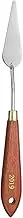 uxcell Palette Knife Painting Tool 2.87" x 0.87" Stainless Steel Teardrop Blade 9.06" Length Spatula Painting Pallet Knives with Hole Beech Wood Handle for Oil Acrylic Canvas, Red/Silver