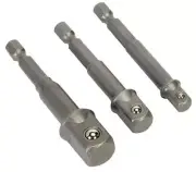 SOCKET ADAPTOR SET, 3PC, KIT CONTENTS 1 X 1/4", 3/8" AND 1/2" AD FOR HILKA TOOLS
