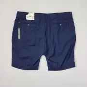 Paisley & Gray Men's Flat Front Shorts Navy Blue Polyester Blend P&G SHORT Sz 40