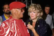Redd Foxx Connie Stevens pose for a portrait in 1986 in LA Old Photo 1