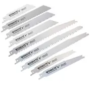 Reciprocating Saw Blade Set 9pc Wood Metal 100/150/228mm 4/6/9” 3/5/6/8/18/24tpi