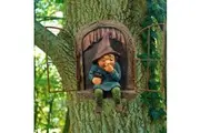 Vibe Geeks Garden Statue Elf Go out Tree Hug Porch Decoration - A