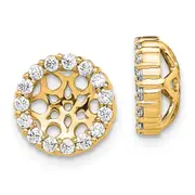 14k Yellow Gold 1/2 Ct. Lab Grown Diamond VS/SI+ G+ for 6.5 mm Earring Jacket