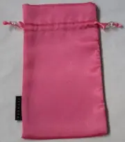 Sephora Satin Drawstring Bag Gift Pouch 9" x 5" Pink Vintage New