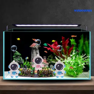 [萌寵屋]魚缸漂浮造景擺件 海綿寶寶卡通漂浮吊飾魚缸潛水員（頻道）