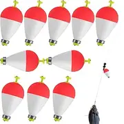 Fishing Bobber - 10X Oval Floats for Fishing,Water Cork Ball Weighted Outdoor Sports Accessories for Trout River Lake Ice Deep Freshwater
