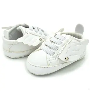 嬰兒鞋嬰兒女孩男孩皮革 Binyag 鞋帶翼幼兒時尚平底鞋生日 Baptismal 鞋【IU貝嬰屋】