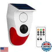 Motion Detector Alarm, Solar Strobe Alarm Light with Motion Sensor Siren Outd
