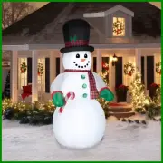 Gemmy Giant 10 Ft Lighted Christmas Airblown Inflatable Snowman Outdoor Decor