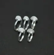 WHOLESALE 5PC 925 SOLID STERLING SILVER WHITE RAINBOW MOONSTONE RING LOT V957