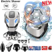 7D Head Shavers for Bald Men 6 in 1 Electric Shaver Cordless Beard Rotary Shaver