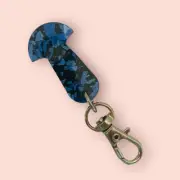 Trolley Token Removable Unlocker Coin Token Key Coles Woolies Aldi Blue Glitter