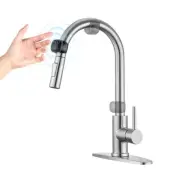 Toucheless Kitchen Faucet, Motion Sensor Kitchen Faucet with Pull Down Spraye...