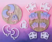 Moon Tarot Clay Cutters | Halloween Embossing Cutters | Earring Shape Cutters