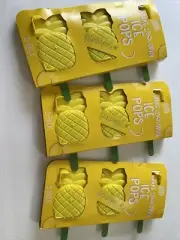 Set of 3 Cool Gear Make Your Own Ice Pops Pineapple- 3 pack pineapple pop mold