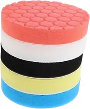 Generic 5pcs Car Polishing Pads Set Soft Foam Wax Applicator with Hexagon Pattern for Auto Detailing for Polishing Buffing Reusable Sponge Pads for Car Care