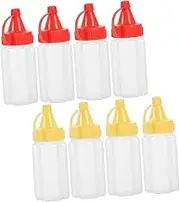 MOTHNUR 8pcs Seasoning Box Cute Condiment Bottle Mini Condiment Squeeze Bottles Salad Dressing Containers Portable Sauce Container Soy Sauce Dispenser Ketchup Dispenser Squeeze Bottls Pp
