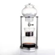 NISPIRA Luxury Ice Cold Brew Dripper Coffee Maker in Stainless Steel Silver