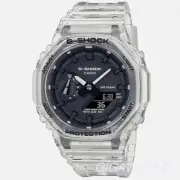 Casio G-Shock GA-2100SKE-7A Men's Watch | Transparent Resin Strap | Analog-Digit