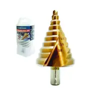 2-Inch HSS Spiral Groove Step Drill Bit, 10 Sizes Cobalt Added High Speed Steel