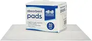 Harbour Housewares Disposable Incontinence Bed Pads - 32.5cm x 45cm - 50x Small Waterproof High Absorbency Underpads Mattress Protector Overnight Bed Wetting Sheets Incontinence Pads