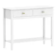 Harper 2 Drawer Console Table White