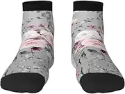 [JBYJBX] Plant Floral Flowers Print Adult Socks Womens Mens Workout Thermal Cozy All-Season Gift Holiday Articles Use