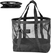 [Generic] Mesh Tote | Pool Tote - Sand-Resistant Quick-Drying Waterproof For Vacation Clothes Accessory Tropical Vacations Cruise Excursions