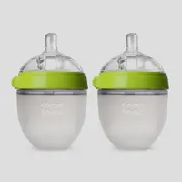 在飛比找PChome24h購物優惠-COMOTOMO 矽膠奶瓶二入150ml - 綠色