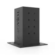Toja Grid SOLO Black Pergola Post Base And Wall Mount Bracket For 90 x 90 Posts - 4 Pack