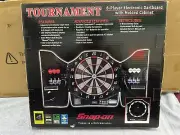 Snap On Tools Tournament Electronic Dartboard W/Molded Cabinet / darts / NIP!