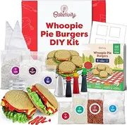 Baketivity Whoopie Pie Burgers Baking Kit for Kids - Kids Baking Set - Real Cooking Set for Girls & Boys Ages 5-12 - Kids Baking Kit with Premeasured Ingredients, STEM Kit for Kids with Instructions