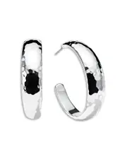 Ippolita Sterling Silver Classico Graduated Medium Hoop Earrings