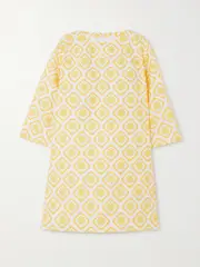 [SINDISO KHUMALO] SINDISO KHUMALO - Thobi Printed Silk Mini Dress - Yellow - UK 12 UK 12 Yellow