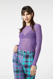Classic Plain Mesh Top