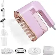zolyet Steamer Iron for Clothes Multipurpose 1200W 120ml Portable Crease Wrinkle Remover Cleaning Steamer for Clothes Fabrics Furniture Shower Cubicle Mirror Pink AU Plug