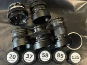 Cinemod Lenses SET 20 37 58 85 135 Oval Bokeh Helios SOVIET LENSES Canon EF BTF