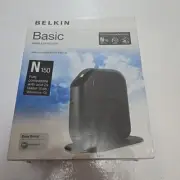 Belkin N150 Wireless/Wi-Fi Router 4 Port 2.4 GHz Easy Internet Access. New