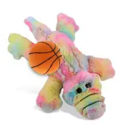 DolliBu Soft Rainbow Alligator Stuffed Animal with Basketball Plush – 12 Inches
