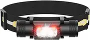 sofirn H05B Headlamp Rechargeable Torch, 1600 Lumens Lightweight Bright Led Head Flashlight with Red Light, Adjustable Headband, 180 Degree Movable Tilt, Head Lamp for Adults Camping Hiking Fishing