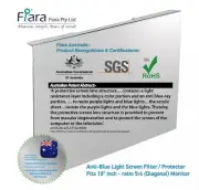 Fits 19 inch ratio 5:4 Monitor | Fiara Anti Blue Light Screen Protector/ Filter