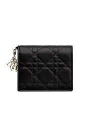 Mini Lady Dior Wallet in Black Cannage Lambskin