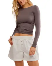 Free People Low Back Seamless Long Sleeve Top