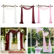 2.3ft*18ft Curtain 70*550cm Accessories Arch Fabric Backdrop Bridal Chiffon