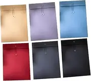 Operitacx 6pcs String Button Paper File Folders for A4 Documents Office School Home Organizer Receipt Letter Storage Filing Envelopes