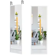 Costway Full Length Mirror Door Wall Mounted Hanging Mirror Bedroom White