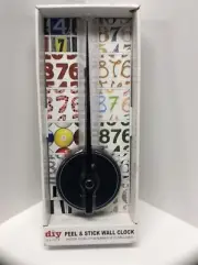 DIY Peel Stick Wall Clock With 12 Fun Number Sets R45