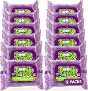 Boogie Wipes, Wet Wipes for Baby and Kids, Nose, Face, Hand and Body, Soft and Sensitive Tissue Made with Natural Saline, Aloe, Chamomile and Vitamin E, Grape Scent, 30 Count (Pack of 12)
