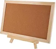 SEWACC Wooden Frame Note Board Corkboard Bulletin Board Memo Boards Cork Bark for Photo Hanging