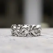Unique Dolphin Ring - Handmade 925 Sterling Silver Ocean Life Marine Band